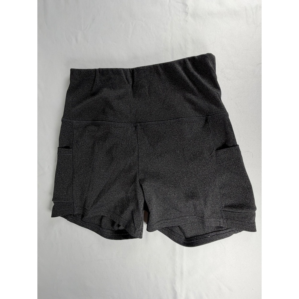 Shosho Biker Shorts Womens Medium Charcoal Grey Excellent Maternity High Waist